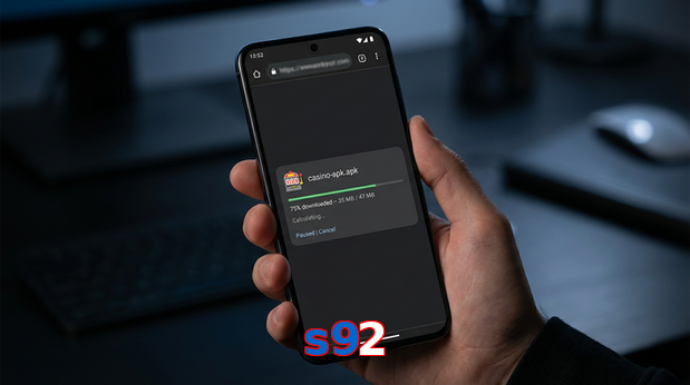 Main screen of S92 apk page for PK players